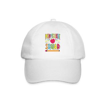Montessori Teacher Preschool Kindergarten - Baseball Cap - white/white - Front