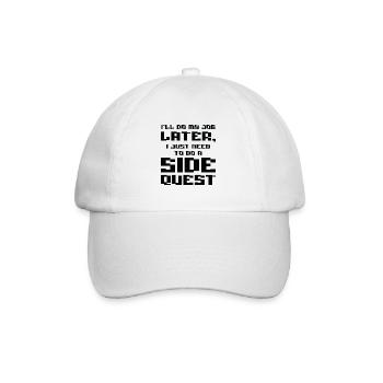 Procrastinating Panda Lover Side Quest Panda - Baseball Cap - white/white - Front