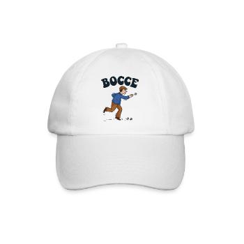 Bocce Spruch Bocce Ball mit Jack Bocci Game Bocce - Baseballkappe - Weiß/Weiß - Vorne