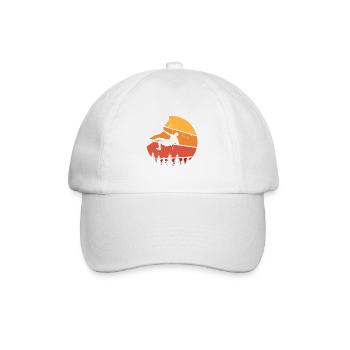 Retro Graphic Climbing Bouldering Rock Climber Mou - Baseball Cap - white/white - Front