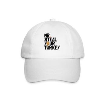 Mr Steal Ihre Truthahnjungen Kleinkind Thanksgivin - Baseballkappe - Weiß/Weiß - Vorne