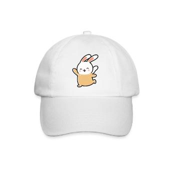 Kawaii Mignon Heureux Coloré Lapin Dansant - Casquette classique - blanc/blanc - Devant