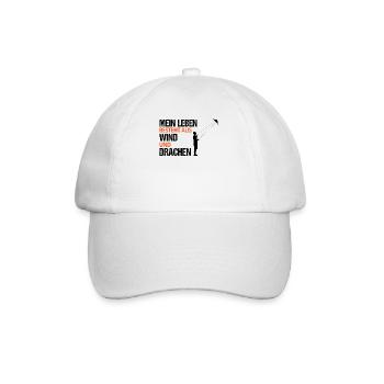 Drachenfliegen Spruch Drachensteigen Geschenk - Baseballkappe - Weiß/Weiß - Vorne