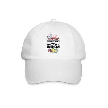 Geboren in Guyana Guyana Amerikanisch USA - Baseballkappe - Weiß/Weiß - Vorne