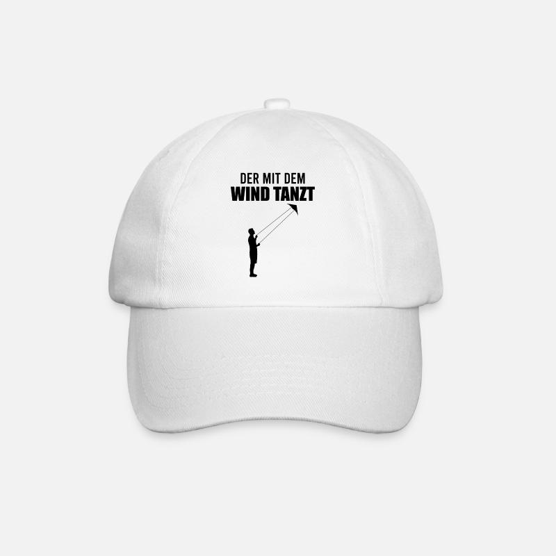 Drachensteigen Spruch Drachenfliegen Geschenk - Baseballkappe - Weiß/Weiß
