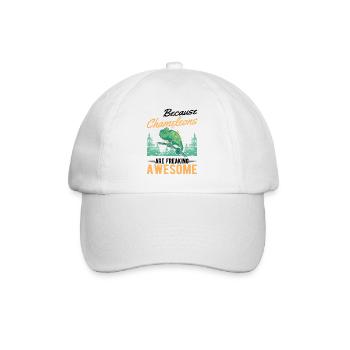 Parce que les caméléons sont des caméléons géniaux - Casquette classique - blanc/blanc - Devant