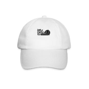 I'm Only Half Crazy Retro Athletic Race Marathoner - Baseballkappe - Weiß/Weiß - Vorne