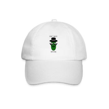 Gangster Mafia cucumber with sunglasses Don't mess - Baseball Cap - white/white - Front