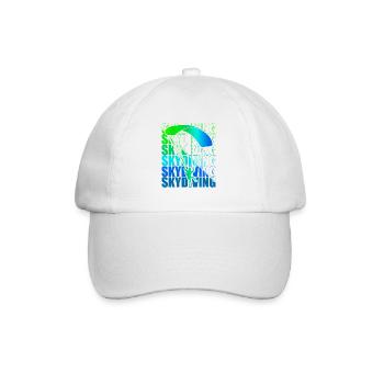 Skydive Freefly Skydiver Shirt Skydiving - Baseball Cap - white/white - Front