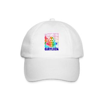 Gender Lesben, Schwule, Trans, Queer Regenbogen - Baseballkappe - Weiß/Weiß - Vorne