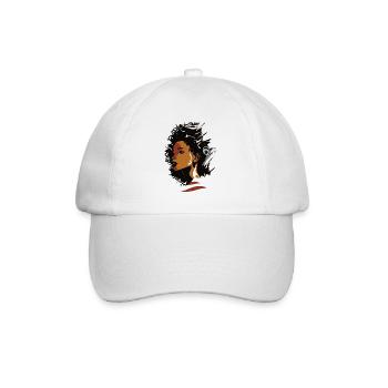 Juneteenth Melanin Queen - Beautiful Afro Woman - Baseball Cap - white/white - Front