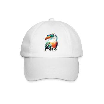 Poel holiday cool colorful seagull with sunglasses - Baseball Cap - white/white - Front
