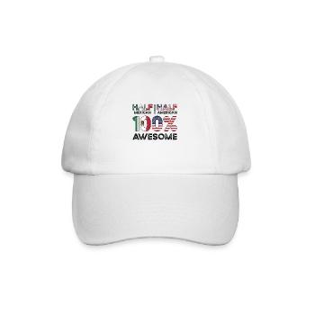 Born Mexican Mexico American USA Citizenship - Baseball Cap - white/white - Front