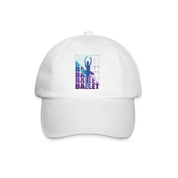 Ballet, Ballerine, Fille, Fille, Danse - Casquette classique - blanc/blanc - Devant