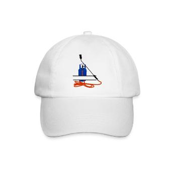 Roofers company Monogram logo gas bottle - Baseball Cap - white/white - Front