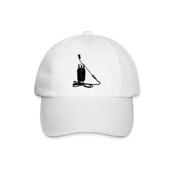 Gas burner shadow image - Baseball Cap - white/white - Front