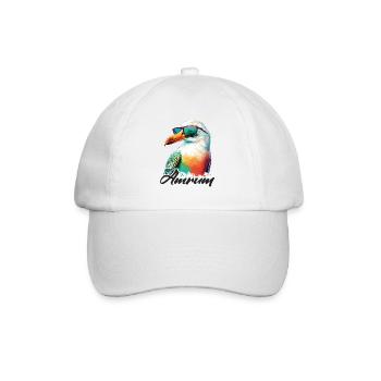 Amrum holiday cool colorful seagull with sunglasses - Baseball Cap - white/white - Front