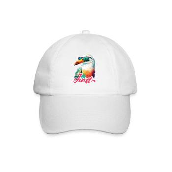 Juist holiday cool colorful seagull with sunglasses - Baseball Cap - white/white - Front