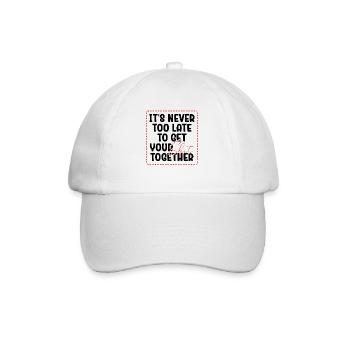 Positive Inspiration Men Women Funny Sandglass - Baseball Cap - white/white - Front