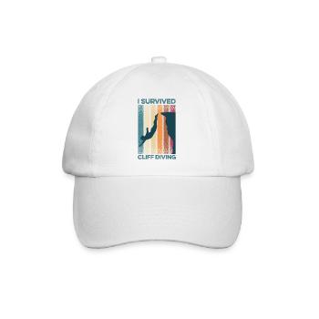 I Survived Cliff Diving Cliff Dive Cliff Jumping T - Baseball Cap - white/white - Front