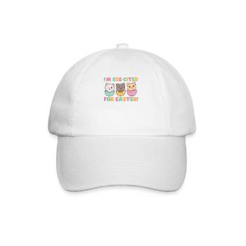 cute cats at Easter with Easter eggs cat - Baseball Cap - white/white - Front