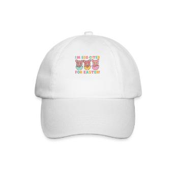 sweet pigs at Easter with Easter eggs pork - Baseball Cap - white/white - Front