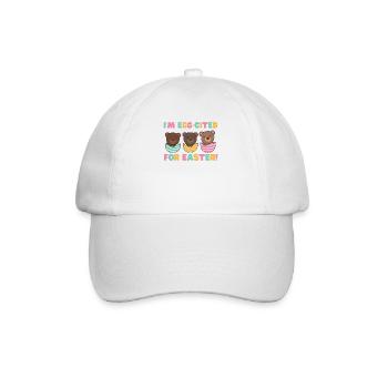 cute bears at Easter with Easter eggs bear - Baseball Cap - white/white - Front
