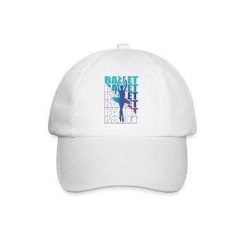 Ballet, Ballerine, Fille, Fille, Danse - Casquette classique - blanc/blanc - Devant