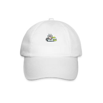Rat de bibliothèque avec lunettes de nerd lire rat de bibliothèque - Casquette classique - blanc/blanc - Devant