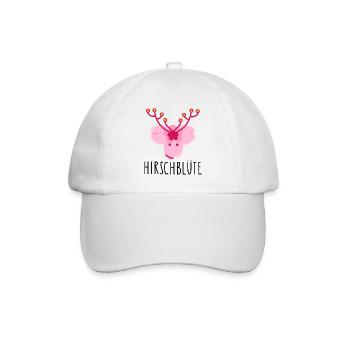 Lustige Kirschblüte als Hirsch - Baseballkappe - Weiß/Weiß - Vorne