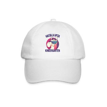 Kindergarten Geschafft Einschulung Kita Abgänger - Baseballkappe - Weiß/Weiß - Vorne