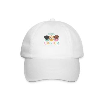 cute dogs at Easter with Easter eggs Labrador - Baseball Cap - white/white - Front