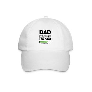 Vatertag - Loading Soon Dad - Baseballkappe - Weiß/Weiß - Vorne