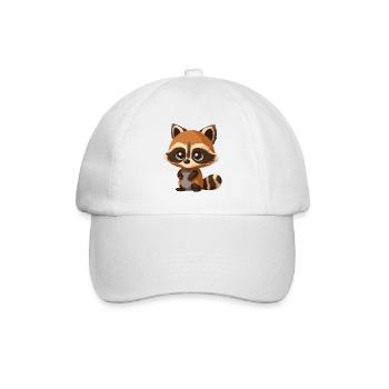 small raccoon - Baseball Cap - white/white - Front