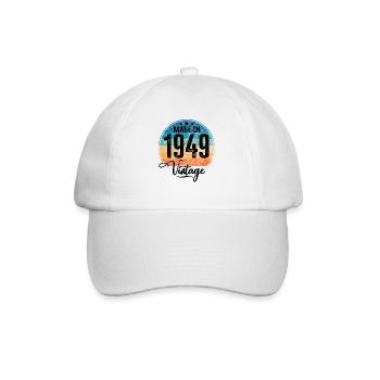 Vintage Made in 1949 Year of birth 1949 Birthday - Baseball Cap - white/white - Front