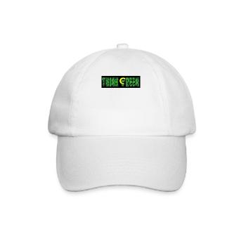 Think Green Leaf Pattern Logo - Baseball Cap - white/white - Front