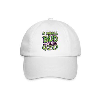 MARIHUANA SMOKE 420 CANNABIS WEED HANF DESIGN - Baseballkappe - Weiß/Weiß - Vorne