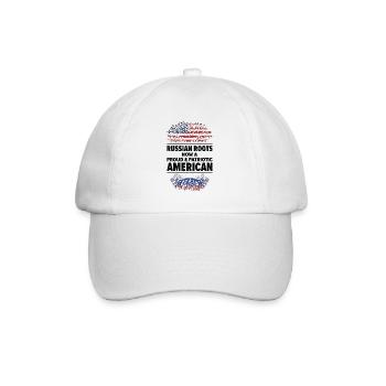 Born Russian Russia American USA Citizenship - Baseball Cap - white/white - Front