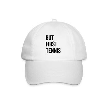 Art de tennis amusant pour le premier amateur de joueur de tennis - Casquette classique - blanc/blanc - Devant