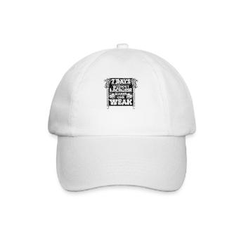 7 Days Without Lacrosse Makes One Weak Polocrosse - Baseball Cap - white/white - Front