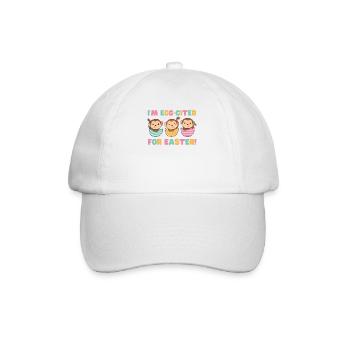 cute monkeys at Easter with Easter eggs monkey - Baseball Cap - white/white - Front