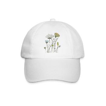 dried flowers flower meadow - Baseball Cap - white/white - Front