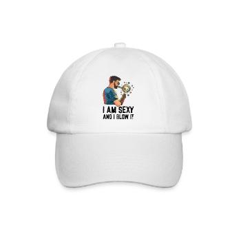 Conception en verre soufflé à la main pour un souffleur de verre - Casquette classique - blanc/blanc - Devant