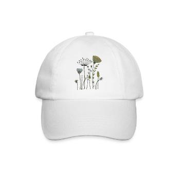 trockenblumen gewebe - Baseballkappe - Weiß/Weiß - Vorne