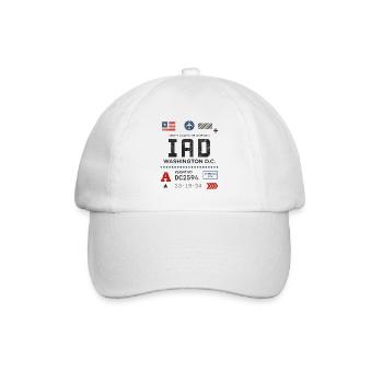 Washington airport tag - Baseball Cap - white/white - Front