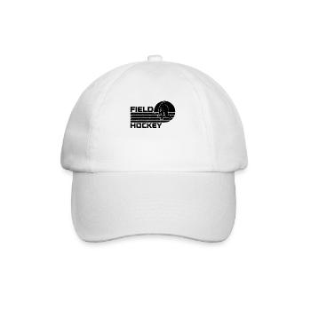 Field Hockey Retro Goalkeeper Lover Hockey Player - Baseball Cap - white/white - Front