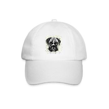 Chien boxeur - Casquette classique - blanc/blanc - Devant