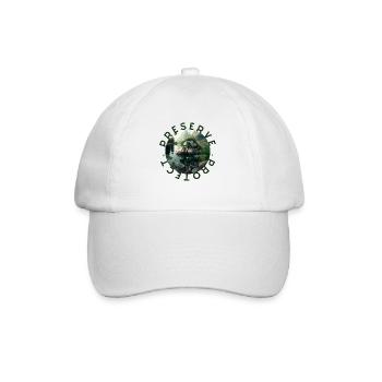 Preserve Protect Nature Naturbewusstsein bewahren - Baseballkappe - Weiß/Weiß - Vorne