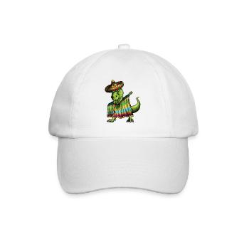 T-Rex Dino Ponscho Sombrero Mexique Dabbing Outfit - Casquette classique - blanc/blanc - Devant