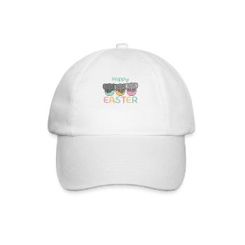 cute elephants at Easter with Easter eggs elephant - Baseball Cap - white/white - Front
